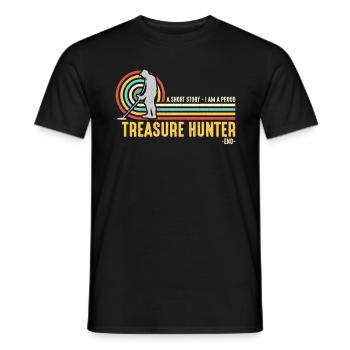 Chasseur de trésors Une histoire courte Je suis un détectionniste - T-shirt homme - noir - Devant - AI Model Male 178 light (178cm)