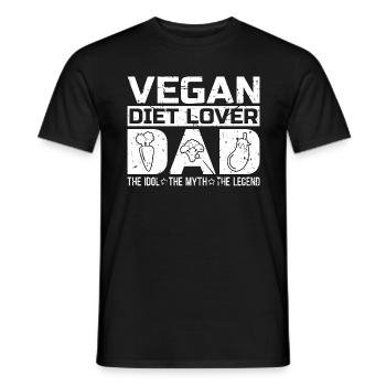 Régime végétalien Amoureux Papa L’Idole Le Végétarisme - T-shirt homme - noir - Devant - AI Model Male 178 light (178cm)