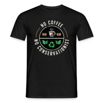 Conservationist No Coffee Environment Coffee Lover - Men's T-Shirt - black - Front - AI Model Male 178 light (178cm)