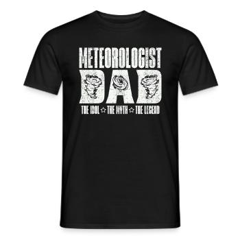 Meteorologist Dad The Idol The Weather Forecast - Men's T-Shirt - black - Front - AI Model Male 178 light (178cm)