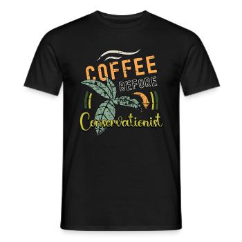 Conservationist Coffee Environmental Coffee Lover - Men's T-Shirt - black - Front - AI Model Male 178 light (178cm)