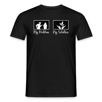 Conservationniste Mon problème Mon pictogramme Maman Papa - T-shirt homme - noir - Devant - AI Model Male 178 light (178cm)