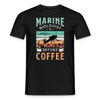 Marine Biologist Before Ocean Life Coffee Lover - Männer T-Shirt - Schwarz - Vorne - AI Model Male 178 light (178cm)
