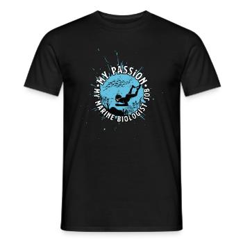 Biologiste marin Ma passion Ma vie marine - T-shirt homme - noir - Devant - AI Model Male 178 light (178cm)