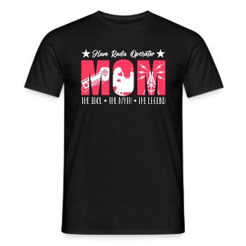 Ham Radio Operator Mom The Idol The Radio Operator - Men's T-Shirt - black - Front - AI Model Male 178 light (178cm)