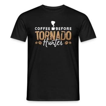 Tornado Hunter Coffee Storm Hunter Coffee Lover - Men's T-Shirt - black - Front - AI Model Male 178 light (178cm)