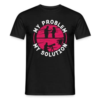 Chasseur de tornades Mon problème Mon pictogramme Maman Papa - T-shirt homme - noir - Devant - AI Model Male 178 light (178cm)