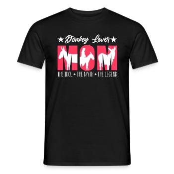 Maman amoureuse de l’âne L’idole L’éleveur d’âne mythe - T-shirt homme - noir - Devant - AI Model Male 178 light (178cm)