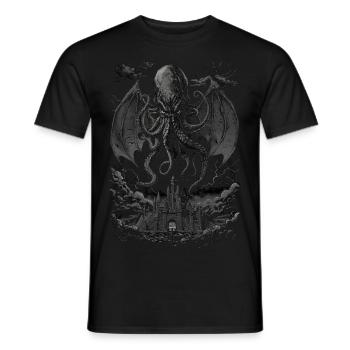 Cthulhu nightmare - Men's T-Shirt - black - Front - AI Model Male 178 light (178cm)