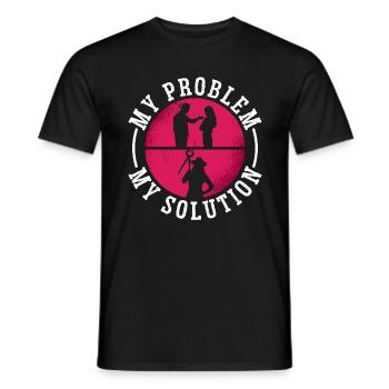 Farrier My Problem My Solution Pictogram Mom Dad - Männer T-Shirt - Schwarz - Vorne - AI Model Male 178 light (178cm)