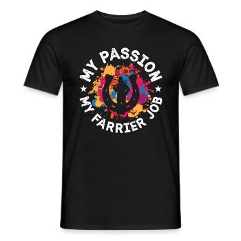 Farrier My Passion My Farrier Job Blacksmithing - Men's T-Shirt - black - Front - AI Model Male 178 light (178cm)