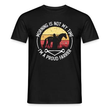 Farrier Morning Is Not My Time I'm A Metalsmith - Men's T-Shirt - black - Front - AI Model Male 178 light (178cm)