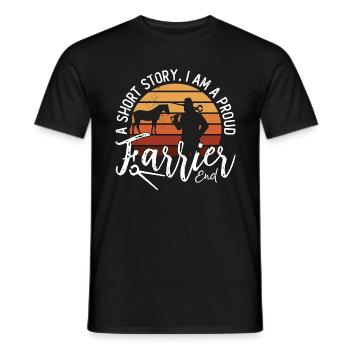Farrier A Short Story I Am A Proud Metalworker - Men's T-Shirt - black - Front - AI Model Male 178 light (178cm)