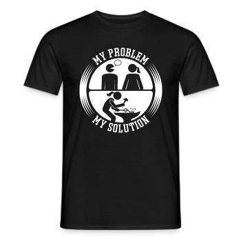 Forgeron Mon problème Ma mère de pictogramme Forger - T-shirt homme - noir - Devant - AI Model Male 178 light (178cm)