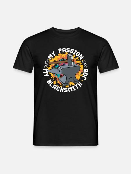 Forge Ma passion Mon travail de forgeron Forge - T-shirt homme - noir