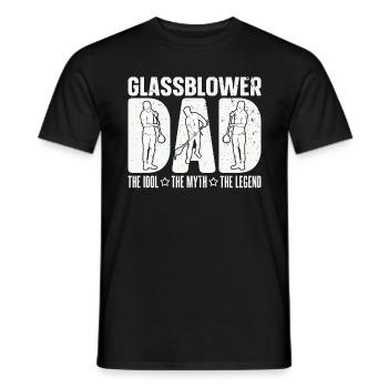 Glassblower Dad The Idol The Myth The Glassworker - Men's T-Shirt - black - Front - AI Model Male 178 light (178cm)