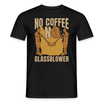 Glassblower No Coffee No Glass Craft Coffee Lover - Men's T-Shirt - black - Front - AI Model Male 178 light (178cm)