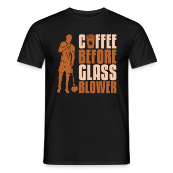 Glassblower Coffee Before Lampwork Coffee Lover - Men's T-Shirt - black - Front - AI Model Male 178 light (178cm)