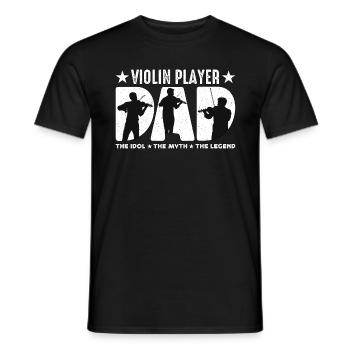 Violin Player Dad The Idol The Musical Instrument - Men's T-Shirt - black - Front - AI Model Male 178 light (178cm)