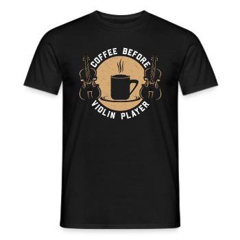 Violin Player Coffee Classical Music Coffee Lover - Männer T-Shirt - Schwarz - Vorne - AI Model Male 178 light (178cm)