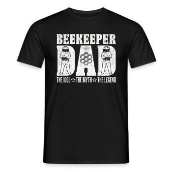 Papa apiculteur L’idole Le mythe L’apiculteur - T-shirt homme - noir - Devant - AI Model Male 178 light (178cm)