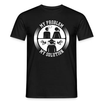Apiculteur Mon problème Mon pictogramme Maman Apiculture - T-shirt homme - noir - Devant - AI Model Male 178 light (178cm)
