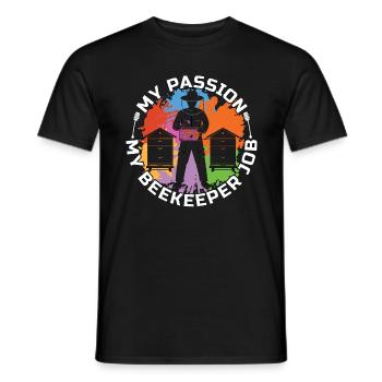 Beekeeper My Passion My Beekeeper Job Beekeeping - Men's T-Shirt - black - Front - AI Model Male 178 light (178cm)