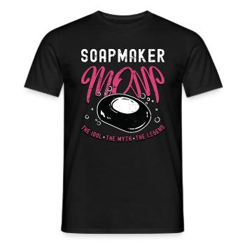 Soapmaker Mom The Idol The Myth The Soapmaking - Men's T-Shirt - black - Front - AI Model Male 178 light (178cm)