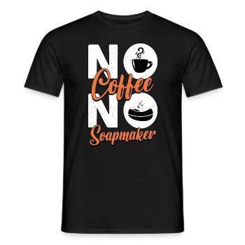 Soapmaker No Coffee No Homemade Soap Coffee Lover - Men's T-Shirt - black - Front - AI Model Male 178 light (178cm)
