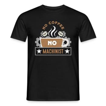 Machiniste Pas de café Pas de machiniste CNC Amateur de café - T-shirt homme - noir - Devant - AI Model Male 178 light (178cm)