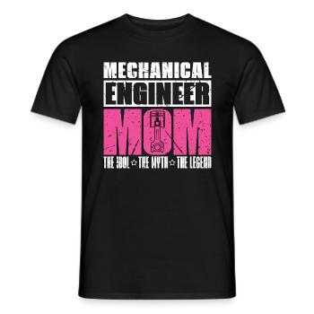 Mechanical Engineer Mom The Idol The Auto Mechanic - Men's T-Shirt - black - Front - AI Model Male 178 light (178cm)