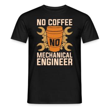 Ingénieur en mécanique Pas de café Mécanicien automobile Café - T-shirt homme - noir - Devant - AI Model Male 178 light (178cm)