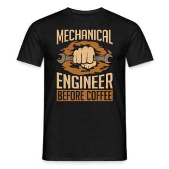 Mechanical Engineer Before Mechanic Coffee Lover - Men's T-Shirt - black - Front - AI Model Male 178 light (178cm)