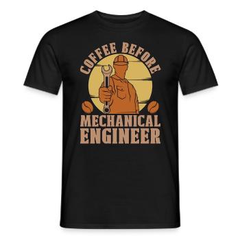 Ingénieur mécanique Réparateur de café Amateur de café - T-shirt homme - noir - Devant - AI Model Male 178 light (178cm)