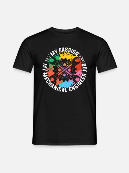 Ingénieur mécanique Ma passion Mon ingénierie - T-shirt homme - noir