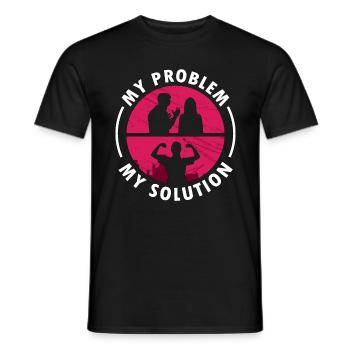 Ferronnier d’acier Mon problème Mon pictogramme Maman métallurgiste - T-shirt homme - noir - Devant - AI Model Male 178 light (178cm)