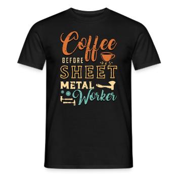 Fabricant de café de tôlier amateur de café - T-shirt homme - noir - Devant - AI Model Male 178 light (178cm)