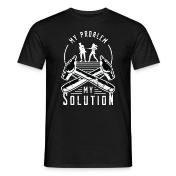 Sheet Metal Worker My Problem My Pictogram Dad Mom - Men's T-Shirt - black - Front - AI Model Male 178 light (178cm)