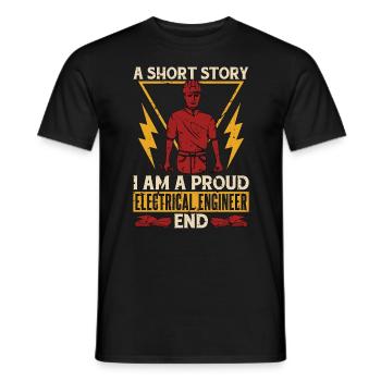 Electrical Engineer A Short Story I Am Electrician - Männer T-Shirt - Schwarz - Vorne - AI Model Male 178 light (178cm)