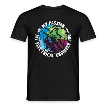 Electrical Engineer My Passion My Engineer Lineman - Men's T-Shirt - black - Front - AI Model Male 178 light (178cm)