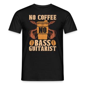 Guitariste basse Pas de café Pas de musicien Amateur de café - T-shirt homme - noir - Devant - AI Model Male 178 light (178cm)
