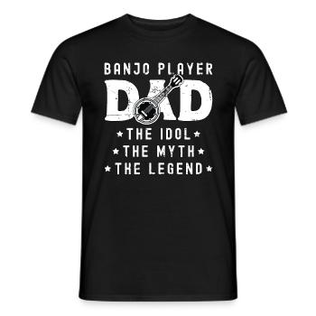 Banjo Player Dad The Idol The Musical Instrument - Männer T-Shirt - Schwarz - Vorne - AI Model Male 178 light (178cm)