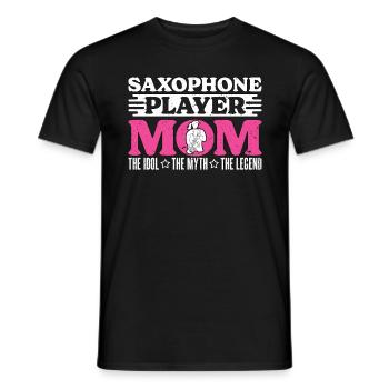 Saxophone Player Mom The Idol The Myth Saxophonist - Männer T-Shirt - Schwarz - Vorne - AI Model Male 178 light (178cm)