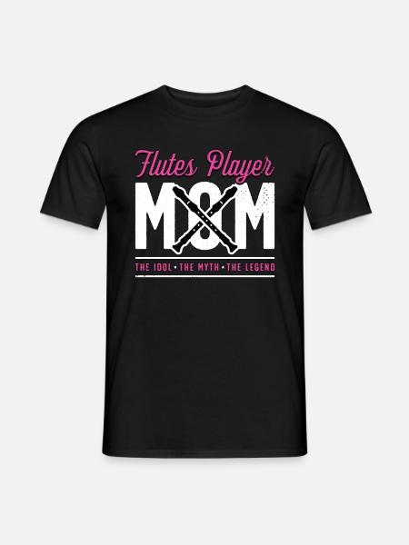 Flutes Player Mom The Idol The Myth Marching Band - Männer T-Shirt - Schwarz