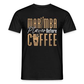 Marimba Player Before Percussion Coffee Lover - Männer T-Shirt - Schwarz - Vorne - AI Model Male 178 light (178cm)