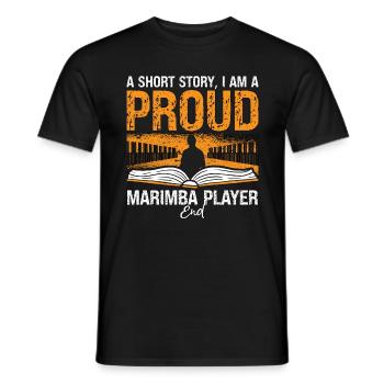 Joueur de Marimba Une Histoire Courte Je Suis Un Amateur De Marimba - T-shirt homme - noir - Devant - AI Model Male 178 light (178cm)