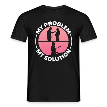 Marimba Player My Problem My Pictogram Mom Dad - Männer T-Shirt - Schwarz - Vorne - AI Model Male 178 light (178cm)