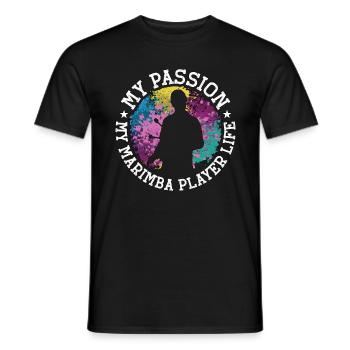 Marimba Player My Passion My Percussion Instrument - Männer T-Shirt - Schwarz - Vorne - AI Model Male 178 light (178cm)