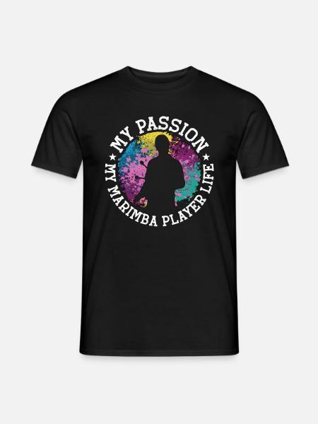 Marimba Player My Passion My Percussion Instrument - Männer T-Shirt - Schwarz