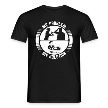 Djembe Player My Problem My Pictogram Dad Mom - Men's T-Shirt - black - Front - AI Model Male 178 light (178cm)